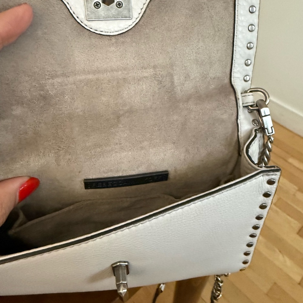 Rebecca Minkoff White Studded Crossbody Bag - Picture 7 of 12